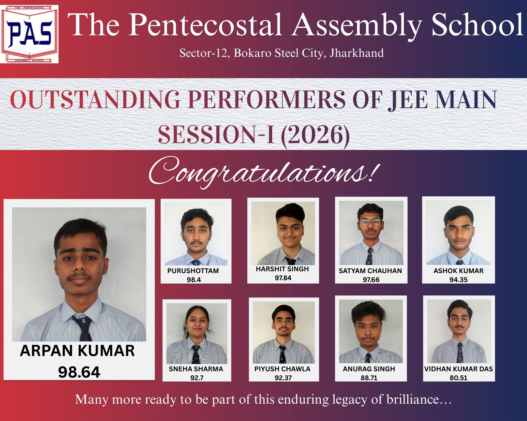 PAS DOMINATES JEE MAINS 2026 – RESULTS POURING IN!